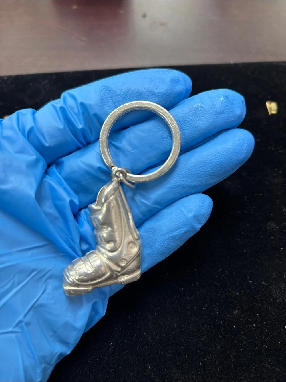 Tiffany & Co. Ski Boot Pendant Sterling Silver 925 Key Ring Charm Skiing Jewelry